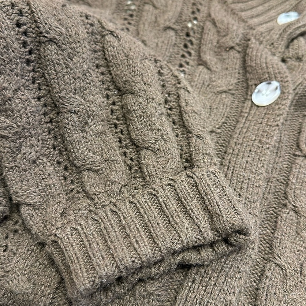 ABLE Ruth Cable Knit Cropped Cardigan Size X Small - Picture 8 of 9